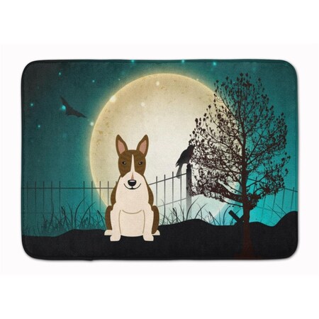 Carolines Treasures Halloween Bull Terrier Dark Brindle Machine Washable Memory Foam Mat BB2326RUG